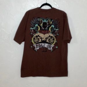 NASCAR Dale Jr Skull and Roses short sleeve t shirt size M EUC